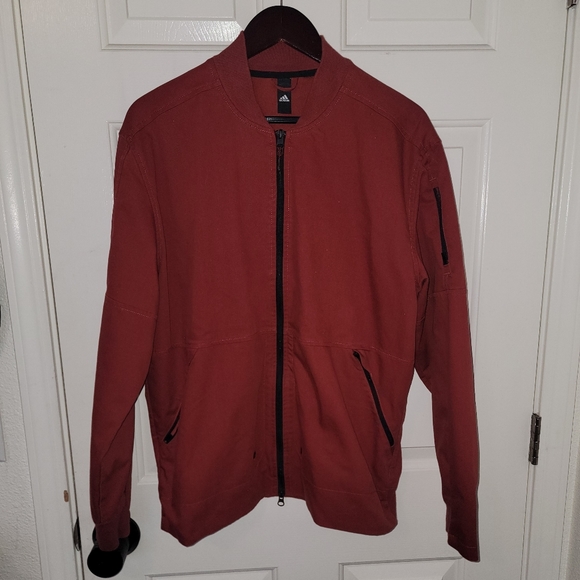 Adidas Skateboarding Coaches Bomber Style Jacket. Men's Large Brick Red - Picture 5 of 6